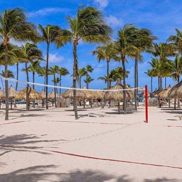 Recreation and Fitness Sand Volleyball Court| Marriott's Aruba Surf Club - Jesus Rincon Realtor in Florida