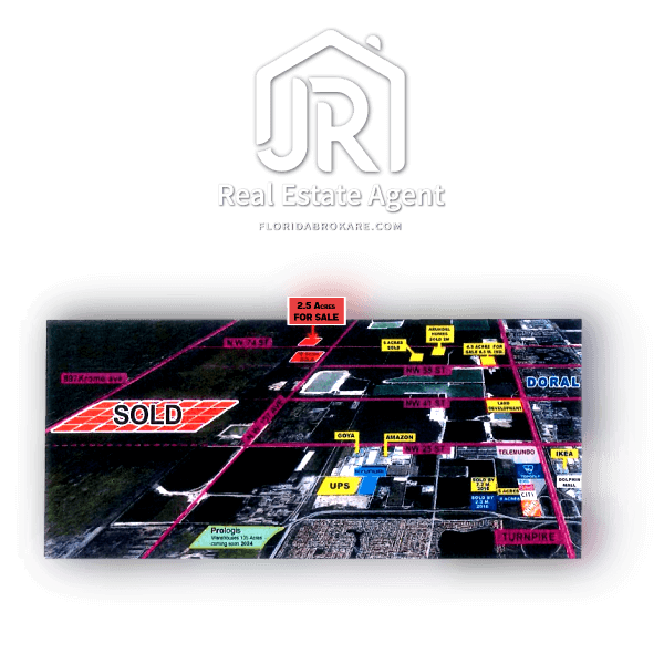 Lotes de 2.5 y 5 Acres en áreas no zonificada. Invertir en lotes de terreno no zonificados en Doral, Florida | Jesus Rincon Realtor in Florida